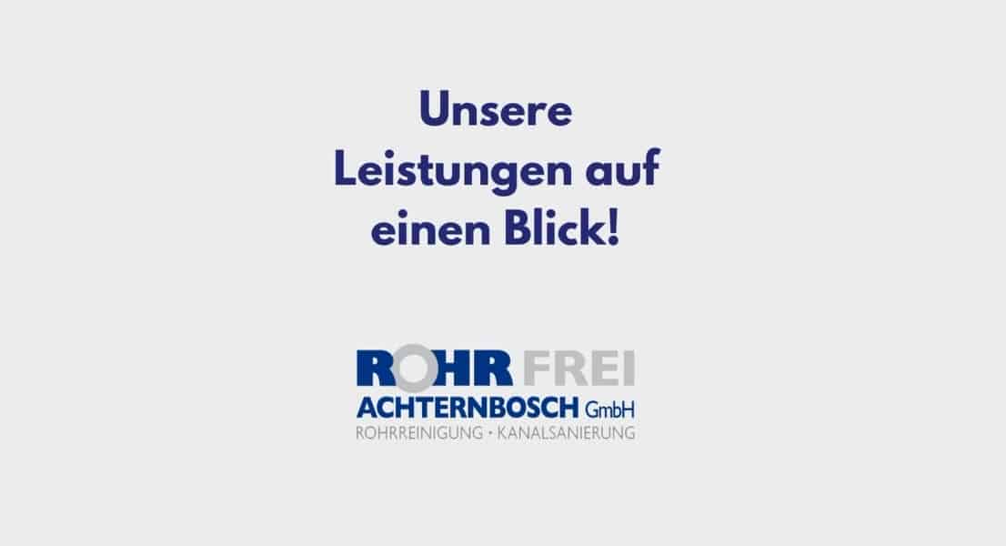 Unsere Leistungen auf einen Blick